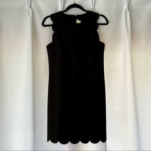 J Crew Factory Scallop Hem Black Dress size 4